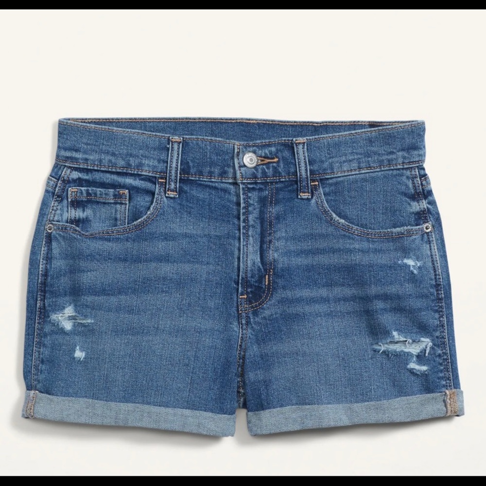 Old Navy Women’s Boyfriend Distressed Shorts Sz 6